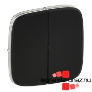   Valena Allure Kettős kapcsoló burkolat, Fekete, Legrand 755028