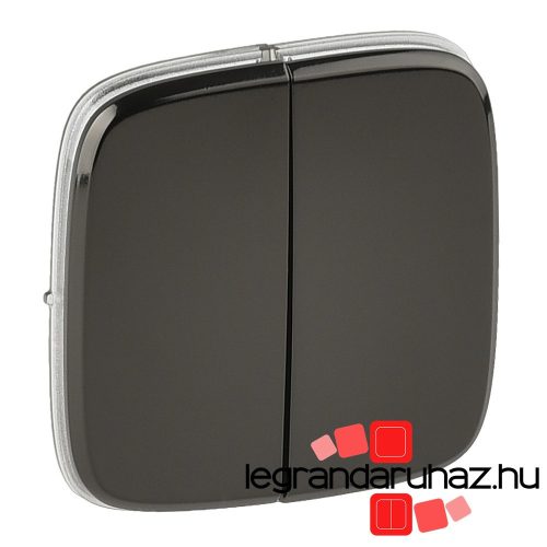 Valena Allure Kettős kapcsoló burkolat, Sötét nikkel, Legrand 755123