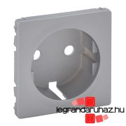   Legrand Valena Life 2P+F csatlakozóaljzat burkolat alumínium, Legrand 755202