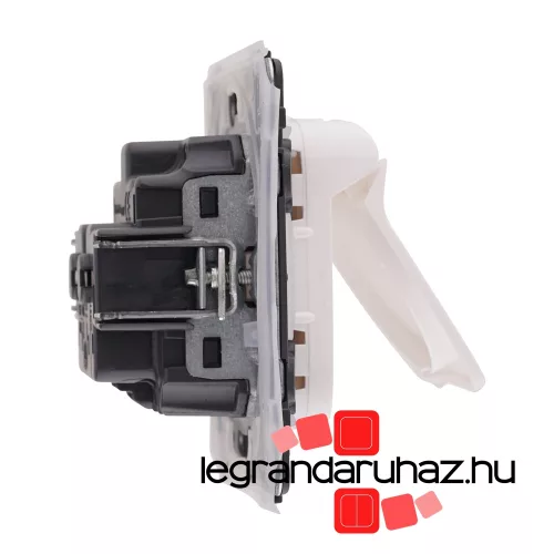 Legrand Valena Allure 2P+F csatlakozóaljzat biztonsági zsaluval, csapófedéllel, IP44 fehér, Legrand 755204