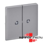   Legrand Valena Life kettős fényjelzős billentyű alumínium, Legrand 755222
