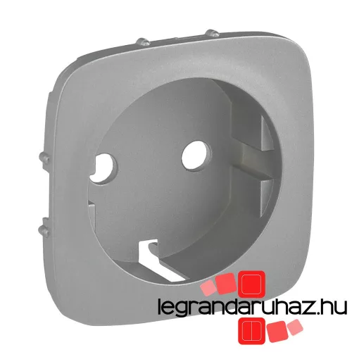 Legrand Valena Allure 2P+F aljzat (6mm²), burkolat, Alumínium, Legrand 755257