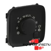   Legrand Valena Allure Elektronikus termosztát burkolat, Fekete, Legrand 755318