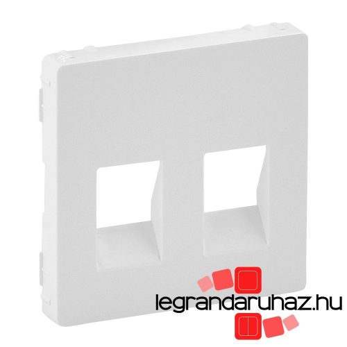 Legrand Valena Life kettős hangszóró-csatlakozóaljzat burkolat, 4 kivezetéssel fehér, Legrand 755370
