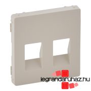   Legrand Valena Life kettős hangszóró-csatlakozóaljzat burkolat, 4 kivezetéssel elefántcsont, Legrand 755371