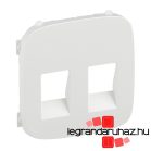   Legrand Valena Allure Kettős hangszóróaljzat burkolat, Fehér, Legrand 755375
