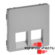   Legrand Valena Life 2xRJ45/RJ11 csatlakozóaljzat burkolat alumínium, Legrand 755422