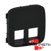   Valena Allure 2xRJ11/RJ45 aljzat burkolat, Fekete, Legrand 755428