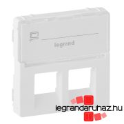   Legrand Valena Life 2xRJ45 csatlakozóaljzat burkolat, címketartóval fehér, Legrand 755480