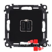   Legrand Valena Life kettős USB-C + USB-C csatlakozóaljzat 3A–15W, fekete, Legrand 756307