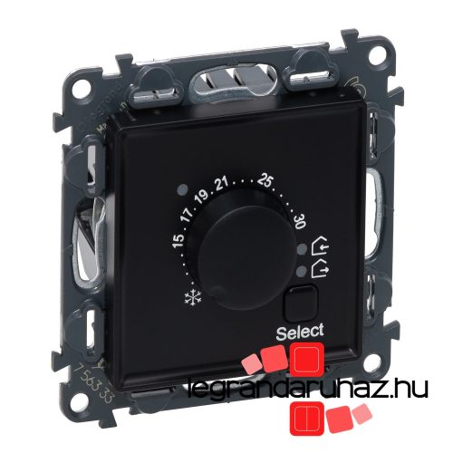Legrand Valena Life elektronikus szobatermosztát, fekete, Legrand 756333