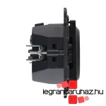 Legrand Valena Life 2P+F csatlakozóaljzat+ USB C-típusú töltőaljzat, fekete, Legrand 756335