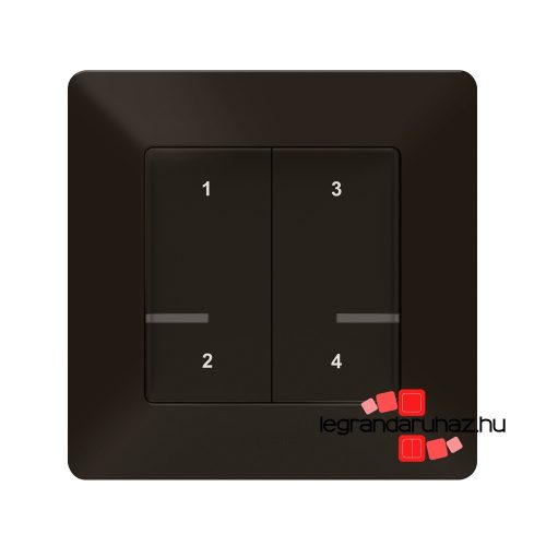 Legrand Valena Life Netatmo intelligens szcenárió kapcsoló - 4 funkciós,  egyedileg programozható fekete, Legrand 756368