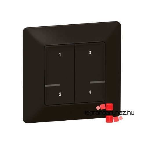 Legrand Valena Life Netatmo intelligens szcenárió kapcsoló - 4 funkciós,  egyedileg programozható fekete, Legrand 756368