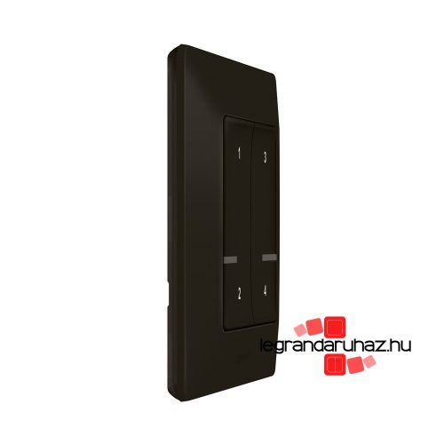 Legrand Valena Life Netatmo intelligens szcenárió kapcsoló - 4 funkciós,  egyedileg programozható fekete, Legrand 756368