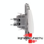 Legrand Niloé kettős váltóérintkezős nyomó, fehér, Legrand 764508