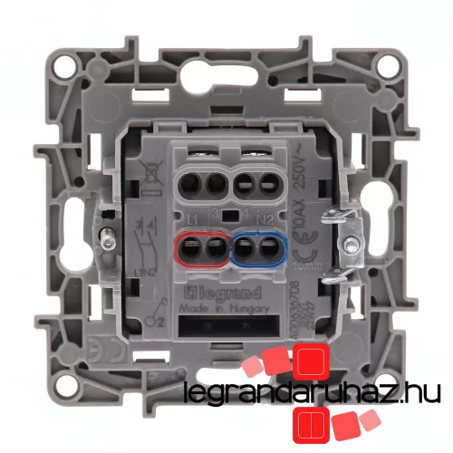 Legrand Niloé kétpólusú kapcsoló, fehér, Legrand 764517