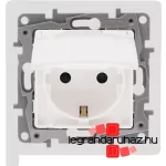 Legrand Niloé 2P+F aljzat körömmel IP44 fehér biztonsági zsaluval 764531, Legrand 764531