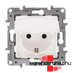 Legrand Niloé 2P+F aljzat csapófedeles biztonsági zsaluval, fehér, Legrand 764532