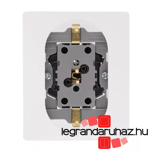 Legrand Niloé 2X2P+F aljzat körömmel fehér biztonsági zsaluval, Legrand 764544