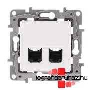   Legrand Niloé 2xRJ45 Cat.6 UTP csatlakozóaljzat, fehér, Legrand 764574
