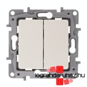   Legrand Niloé váltókapcsoló 10 AX + nyomó 6 A - 250 V±, bézs, Legrand 764609