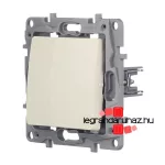 Legrand Niloé egypólusú nyomó fényjelzős, bézs, Legrand 764622