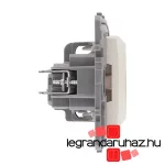 Legrand Niloé 2P+F csatlakozóaljzat biztonsági zsalu nélkül, bézs, Legrand 764639