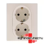 Legrand Niloé 2X2P+F aljzat körömmel bézs biztonsági zsaluval, Legrand 764644
