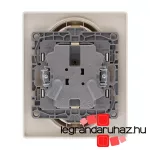 Legrand Niloé 2X2P+F aljzat körömmel bézs biztonsági zsaluval, Legrand 764644