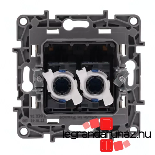 Legrand Niloé 2xRJ45 Cat.6 UTP csatlakozóaljzat, bézs, Legrand 764674