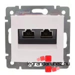 Legrand Valena 2xRJ45 informatikai csatlakozóaljzat Cat.6A STP, fehér, Legrand 770073