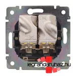 Legrand Valena 2xRJ45 informatikai csatlakozóaljzat Cat.6A STP, fehér, Legrand 770073