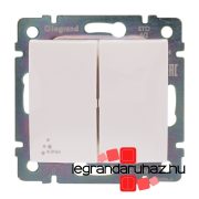   Legrand Valena IP44 kettős váltókapcsoló, fehér, Legrand 770098