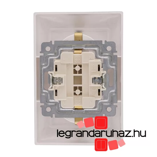 Legrand Valena 2x2P+F csatlakozóaljzat alumínium, Legrand 770100