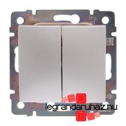   Legrand Valena kettős váltókapcsoló alumínium, Legrand 770108