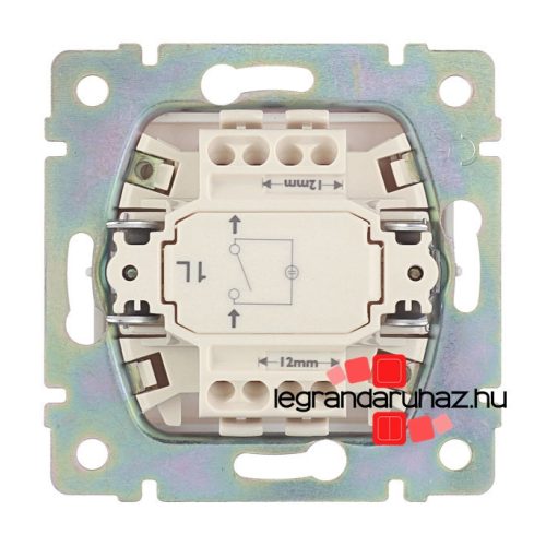 Legrand Valena egypólusú kapcsoló jelzőfénnyel alumínium, Legrand 770110