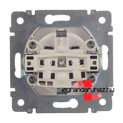 Legrand Valena 2P+F csatlakozóaljzat biztonsági zsaluval alumínium, Legrand 770121