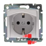 Legrand Valena 2P+F csatlakozóaljzat csapófedéllel alumínium, Legrand 770122