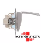 Legrand Valena 2P+F csatlakozóaljzat csapófedéllel alumínium, Legrand 770122