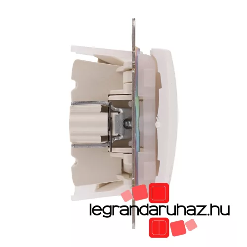 Legrand Valena 2P+F csatlakozóaljzat csapófedéllel alumínium, Legrand 770122