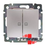   Legrand Valena csillárkapcsoló jelzőfénnyel alumínium, Legrand 770128