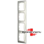 Legrand Valena négyes keret vízszintes, alumínium, Legrand 770154