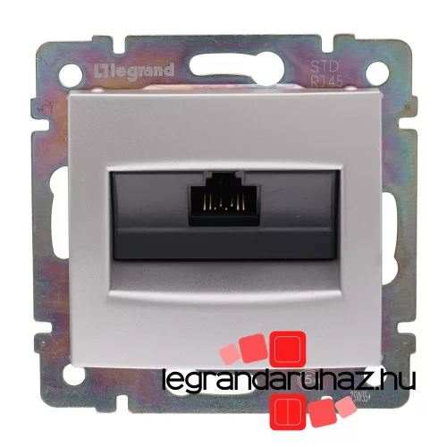 Legrand Valena 1xRJ45 LCS2 Cat.5e UTP informatikai csatlakozóaljzat, csavaros, alumínium, Legrand 770238
