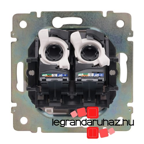 Legrand Valena 2xRJ45 LCS2 Cat.5e UTP informatikai csatlakozóaljzat, csavaros, alumínium, Legrand 770239