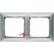   Legrand Valena keret kettős, vízszintes, alumetál, Legrand 770332