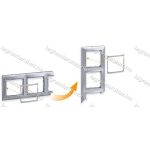 Legrand Valena keret kettős, vízszintes, alu négyzetmintás, Legrand 770342