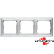   Legrand Valena keret hármas, vízszintes, alu négyzetmintás, Legrand 770343