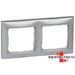Legrand Valena kettős keret vízszintes Alumínium / Ezüst, Legrand 770352