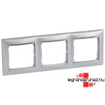 Legrand Valena hármas keret vízszintes Alumínium / Ezüst, Legrand 770353